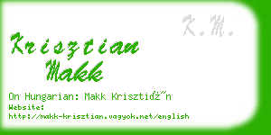 krisztian makk business card